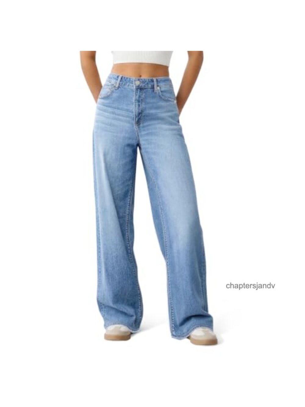 Women's Wide Leg Jeans High Waisted Baggy Straight Denim Pants Oversized